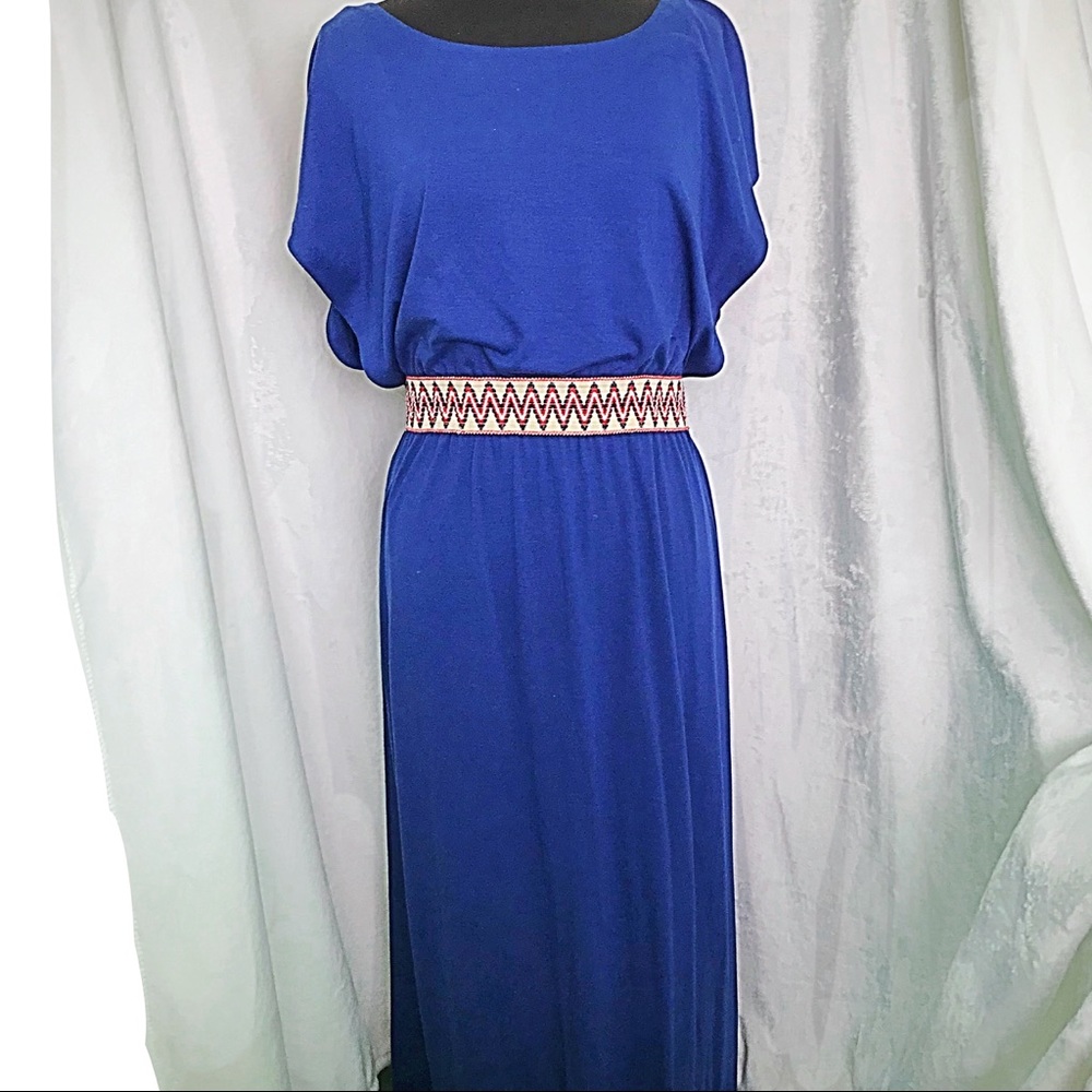 Charming Charlie Blue Elastic Waist Maxi Dress - Picture 8 of 8